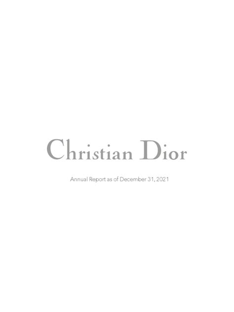 christian dior annual report english|Christian Dior se investor relations.